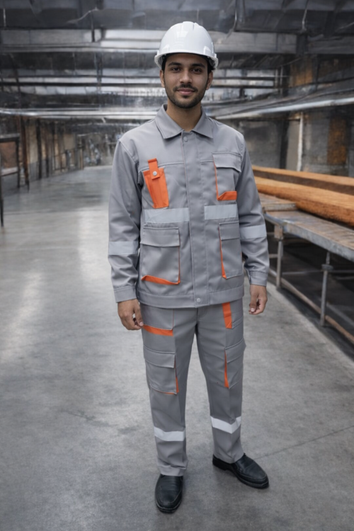 بذلة عمال كتان 2 قطعة
