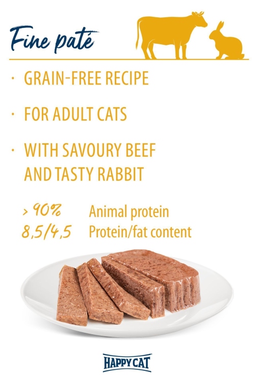 هبي كات مينكاس ديو لحم بقري وارنب باتي 