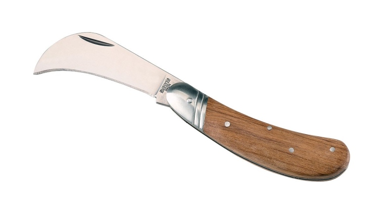 سكين تقليم وتطعيم زراعي يد خشب