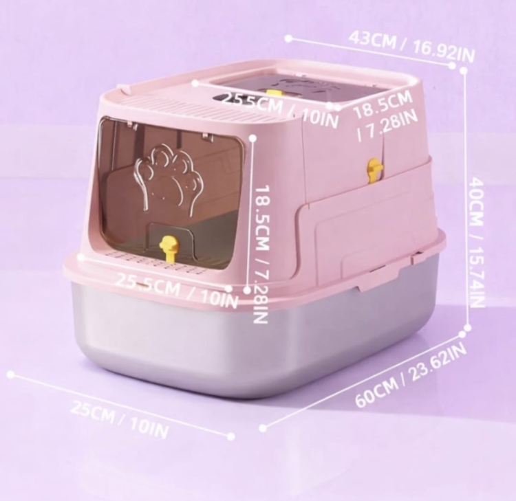 JPZ-1-5 صندوق فضلات القطط المصنوع من الفولاذ المقاوم للصدأ 