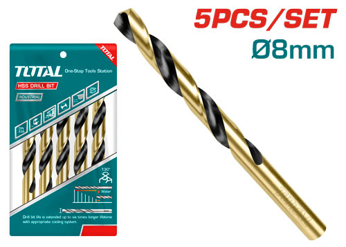 TOTAL TAC100803 Hss drill bit ريش حديد 8 ملم