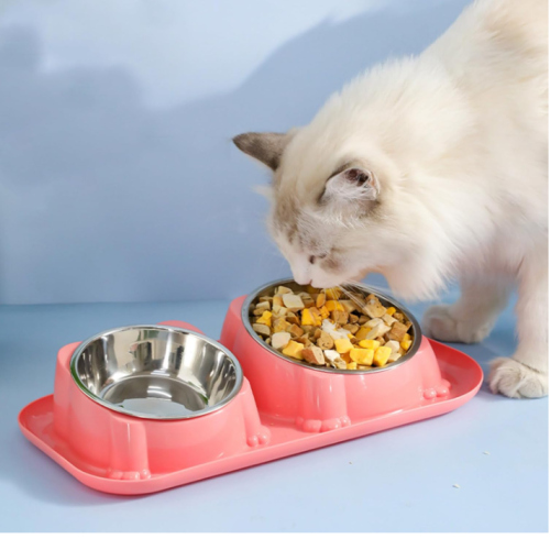 Stainless steel double bowl