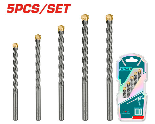 طقم ريش حجر TOTAL TACSD5055 Masonry Drill Bits Set 5PCS 4-10MM