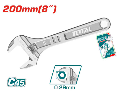 مفتاح موليت 8" TOTAL THT101083 Adjustable wrench