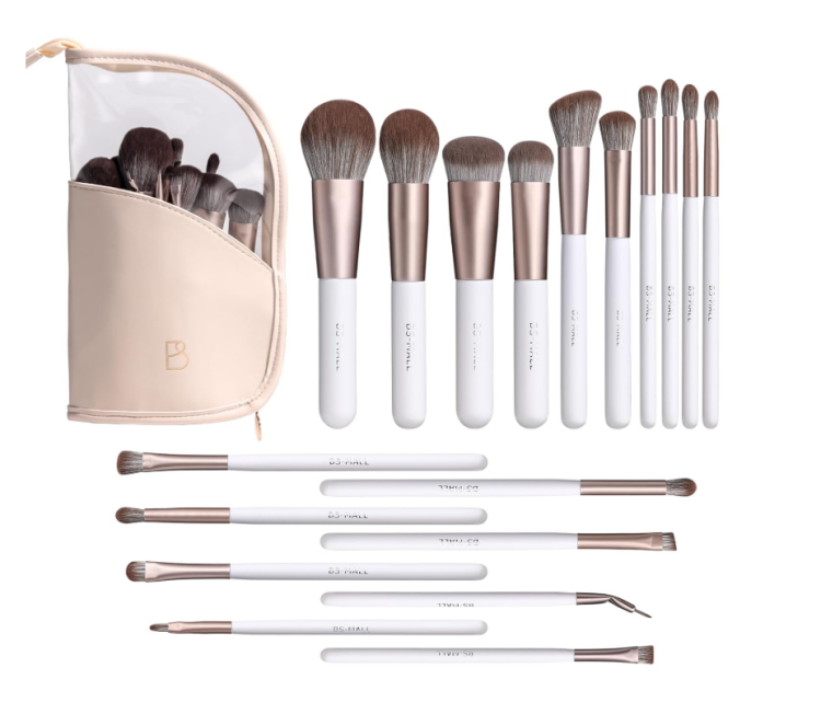 BS-MALL, Makeup Brushes With Bag Case 18 Pcs
