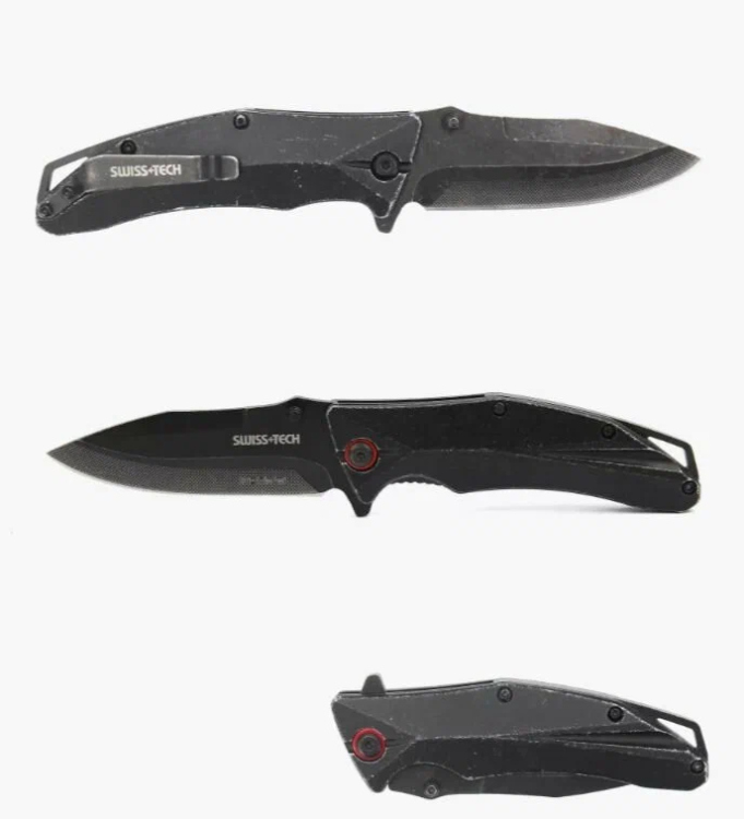 سكين جيب طوي باي ميتال  Swiss+tech sto12005