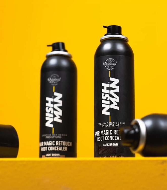روت كونسيلر نشمان nishman hair magic retouch root concealer 