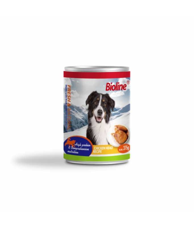 bioline wet food for dogs chicken head pate