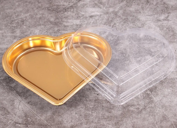 علب سوشي قلب ذهبي عدد 1 قياس 29 ارتفاع 5
