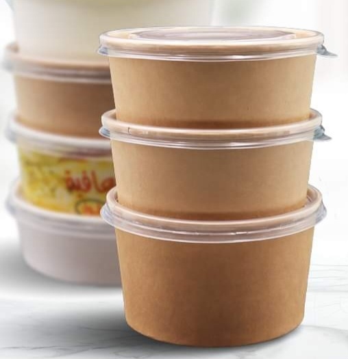 علب حمص كرفت مع غطاء شفاف سعه 500 مل عدد 50