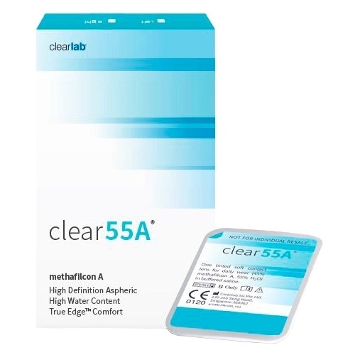 عدسات كلير 55 الشهريه عبوه من 6 عدسات