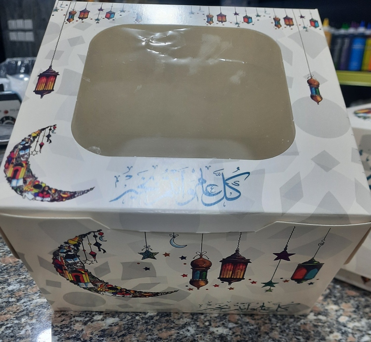 علبه وجه شفاف 20×20×12 مطبوع 