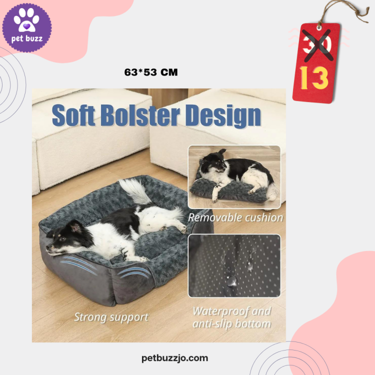 Anti-Anxiety Washable Anti-Slip Dog Beds Cat Beds, Dark Grey 