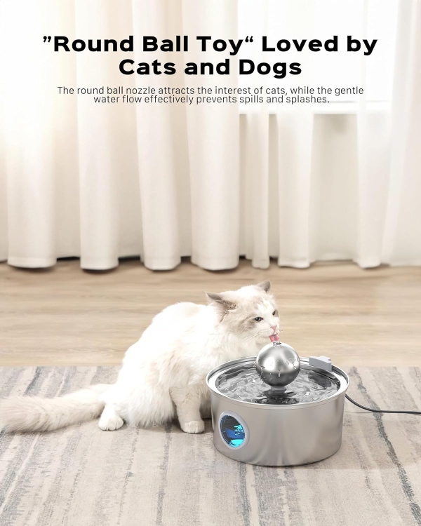 نافورة ستانلس على شكل كرة 