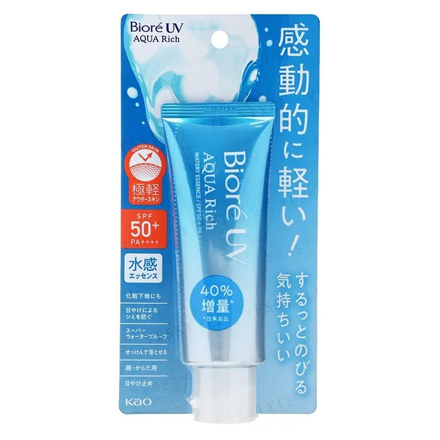 Kao, Biore UV Aqua Rich Watery Essence Sunscreen SPF 50+ PA++++