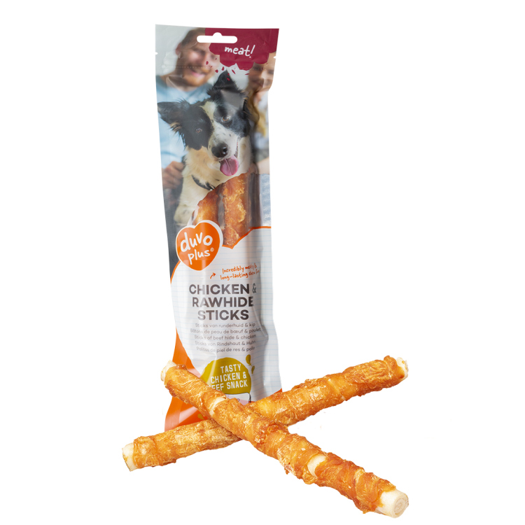 Duvi plus chicken & Rawhide sticks