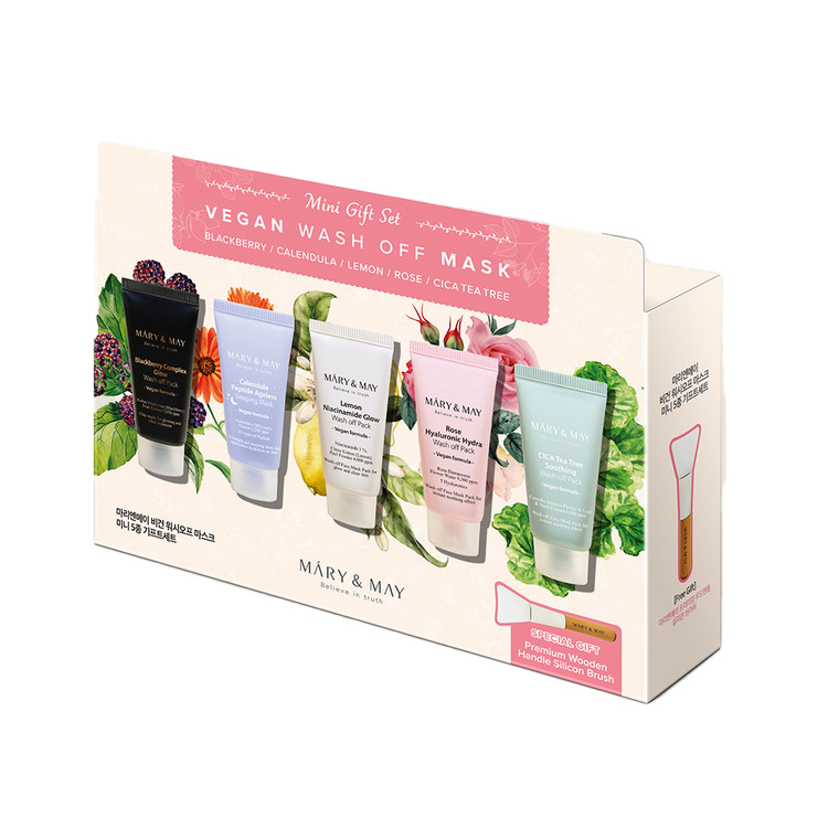Mary&May, Vegan Wash Off Mask Mini Gift Set