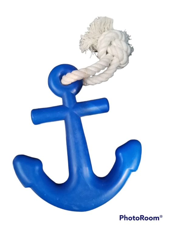 rubber toy for dogs with rope 