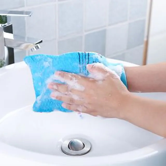 الليفة الكورية Exfoliating Bath Mitt / blue 