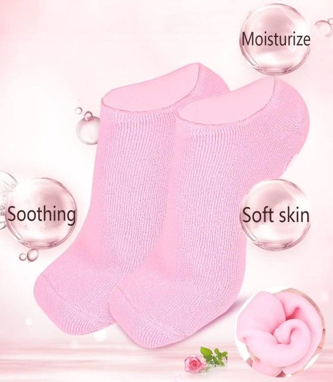 جوارب السيليكون للعناية بكعب القدمين spa gel socks 
