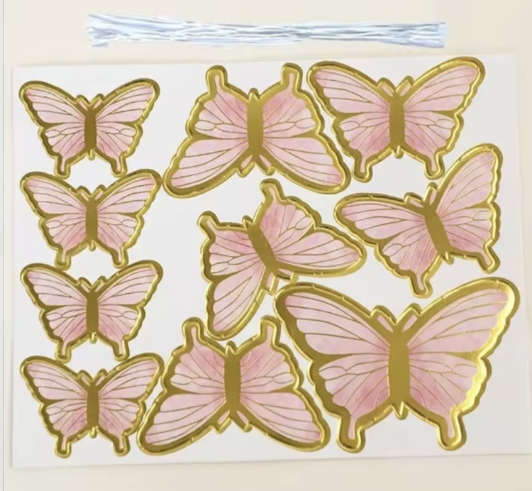 فراش ديكور كيك لون زهري