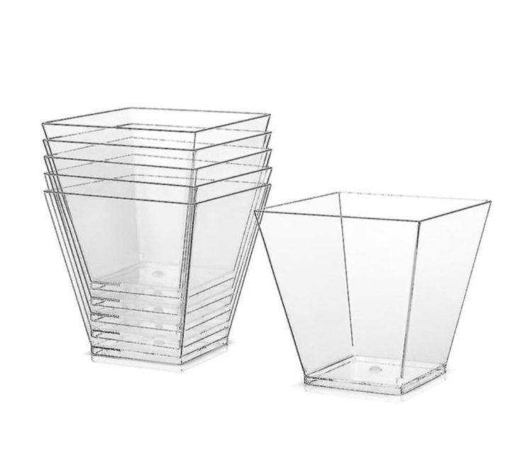 كاسات اكلرك كرستال 7سم عدد 25 حبه