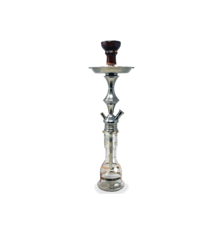 Pyramids Hookah Set- 30 cm - Stainless Steel - Made in Egypt