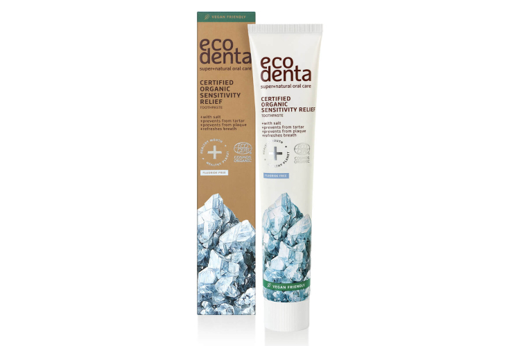 معجون اسنان Eco denta خالي من الفلورايد