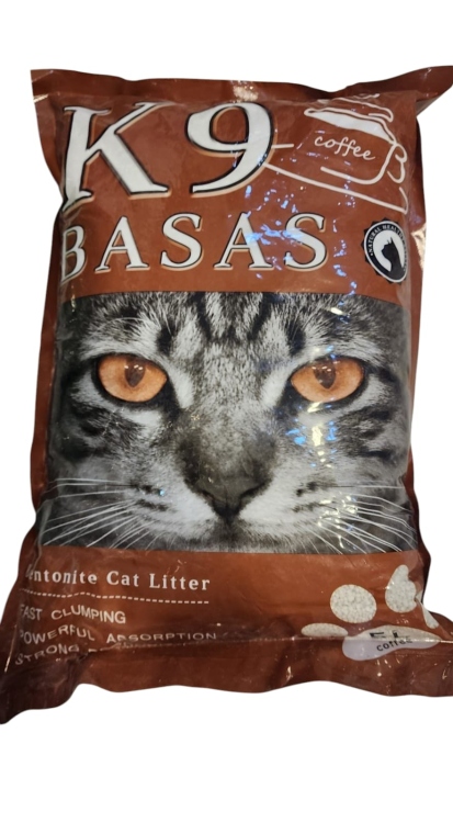رمل القطط K9 بنتونيت  - رائحة القهوة 5 لتر