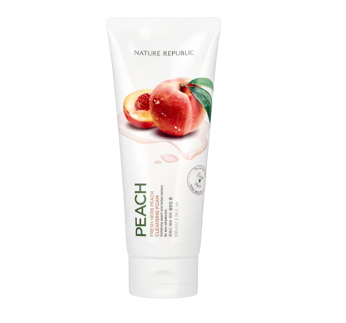 Nature Republic, Fresh Herb Peach Cleansing Foam