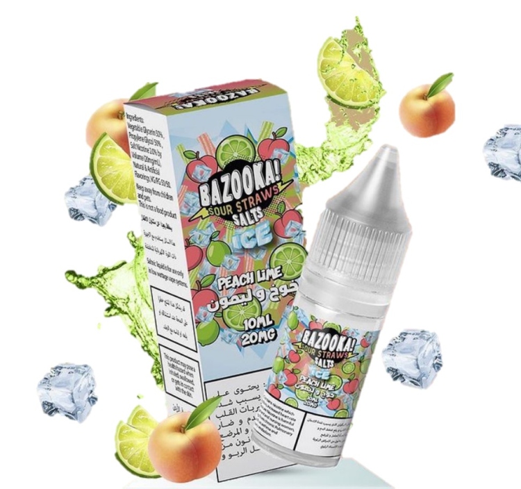 Bazooka Peach Lime Ice SaltNic Vape Juice 