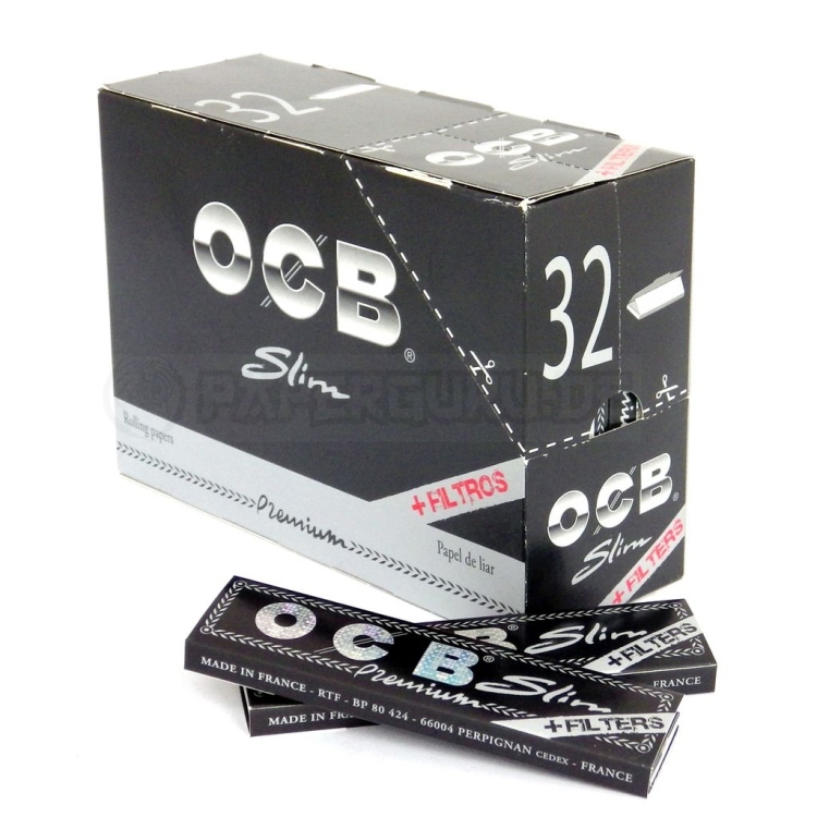 OCB  Rolling Paper  King Size Slim - 32  + 32  Filters - Assorted Types 