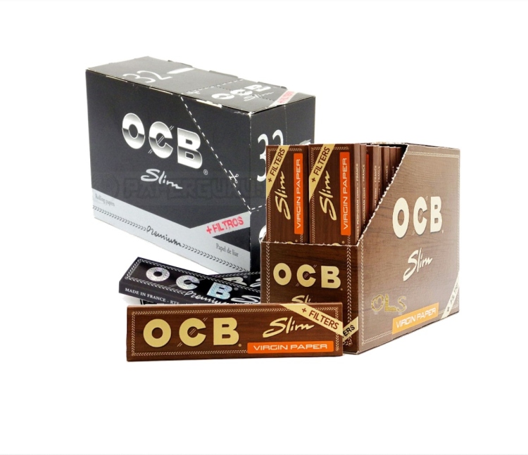 OCB  Rolling Paper  King Size Slim - 32  + 32  Filters - Assorted Types 