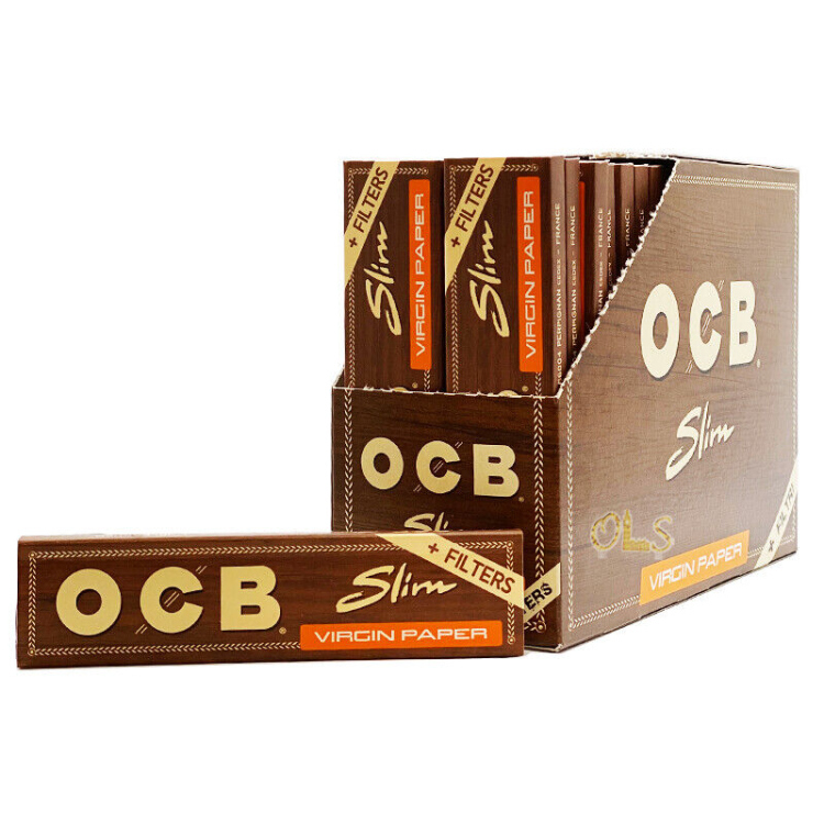 OCB  Rolling Paper  King Size Slim - 32  + 32  Filters - Assorted Types 