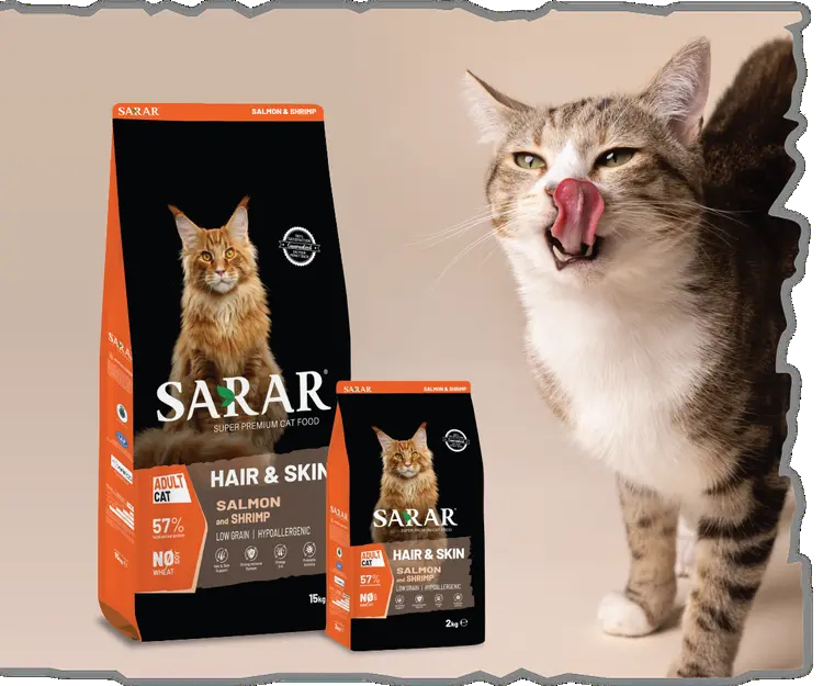 Sarar Salmon & Shrimp – دراي فود للقطط البالغة 