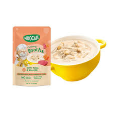 Moochie Kitten Creamy Broth With Tuna & Salmon 40g