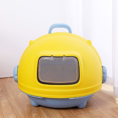 Fully Enclosed Hooded Litter Pan with Front Entry minions