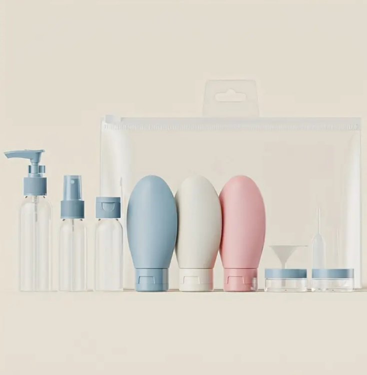 11pcs Travel Bottle Set for Toiletries, Empty Refillable Containers for Travel