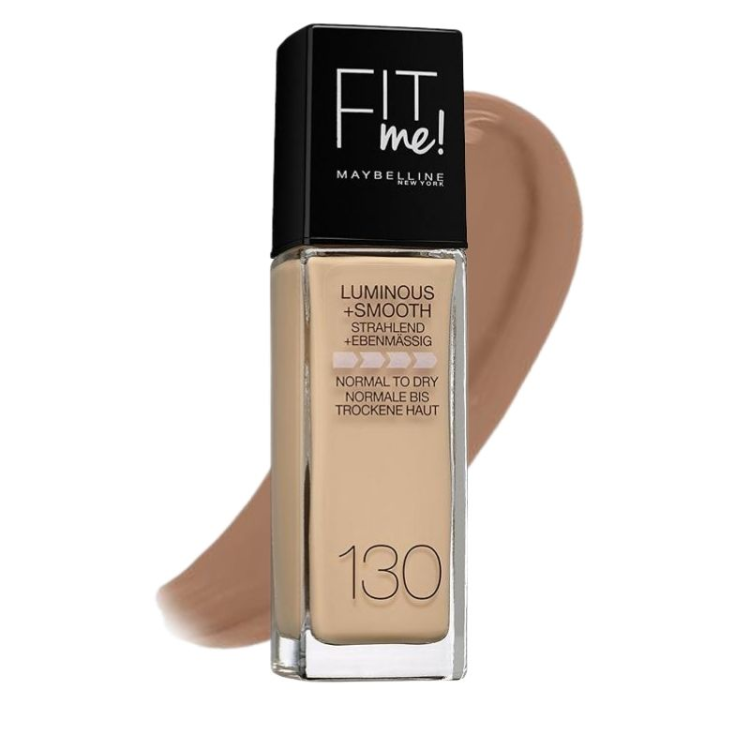 كريم أساس سائل Maybelline Fit Me Luminous + Smooth درجة (130)