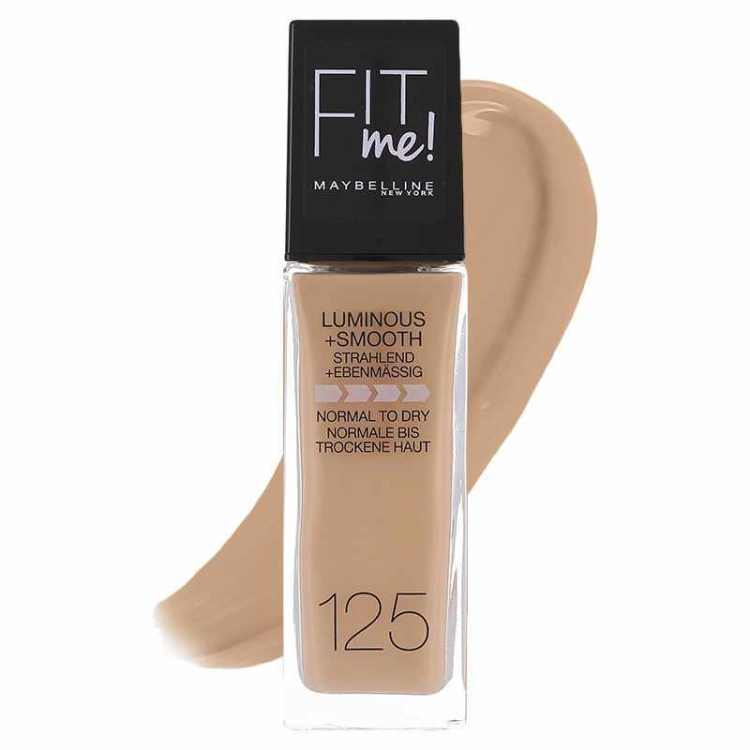 كريم أساس سائل Maybelline Fit Me Luminous + Smooth درجة (125)