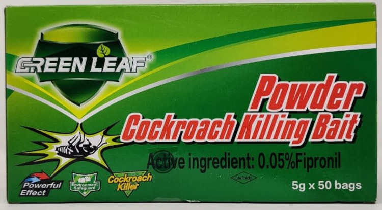 مسحوق  قتل الصراصير 5 جرام × 50 كيس ورق أخضر