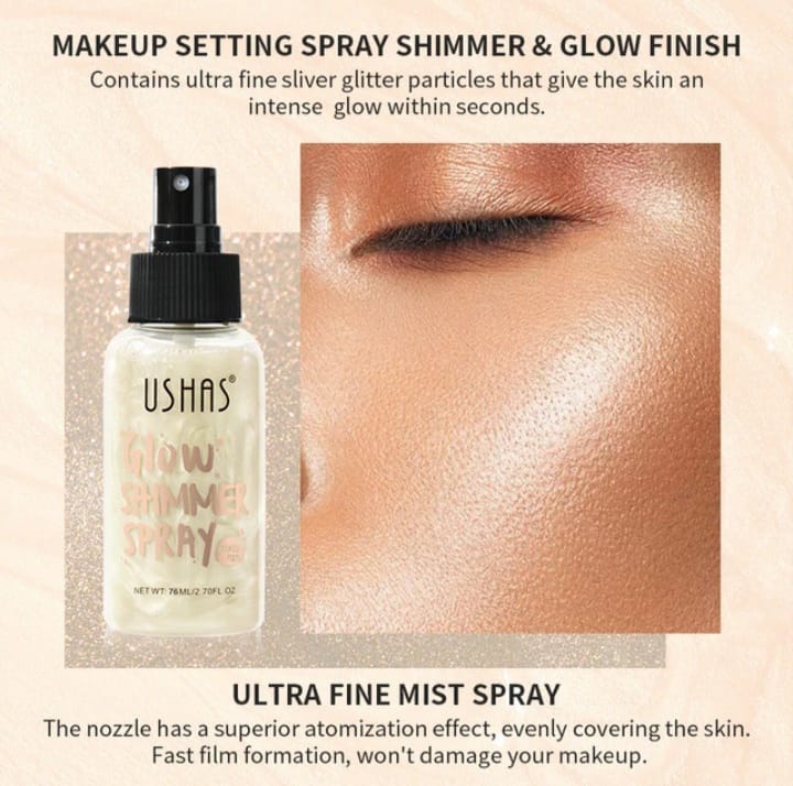 glow shimmer spray ushas 