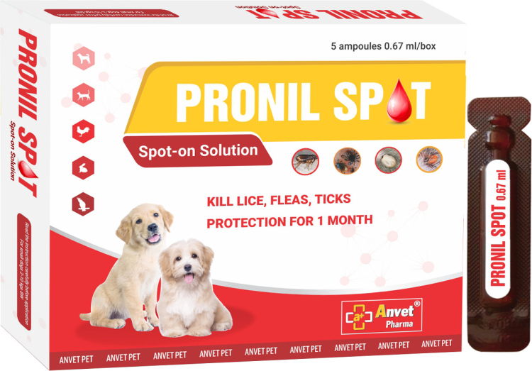 قطرة حشرات للكلاب المتوسطه والصغيرة برونيل سبوت 0.67 مل