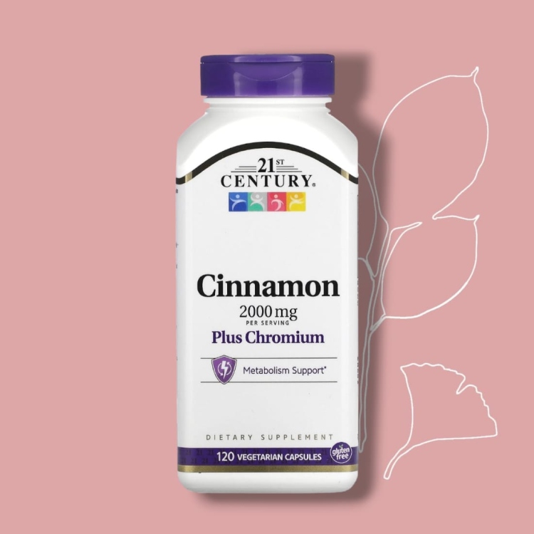 Cinnamon 500mg+ chromium حبوب القرقة 