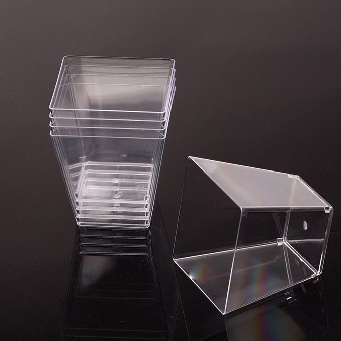 كاسات كرستال مربع  25 قطعه مع غطاء 