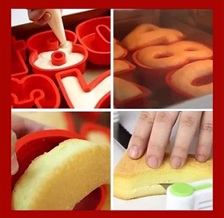 قوالب كيك أرقام سليكون حراري