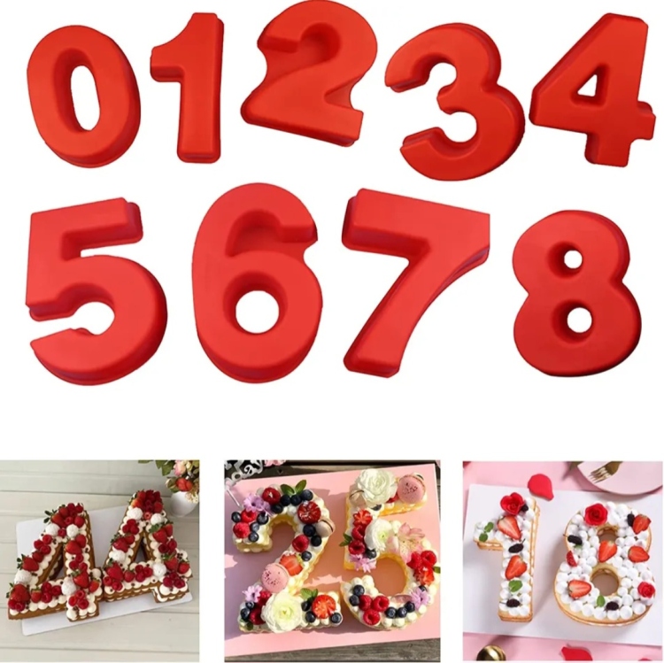 قوالب كيك أرقام سليكون حراري