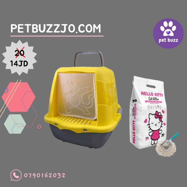 Closed litter box 58cm + 5 litter of hello kitty 😁