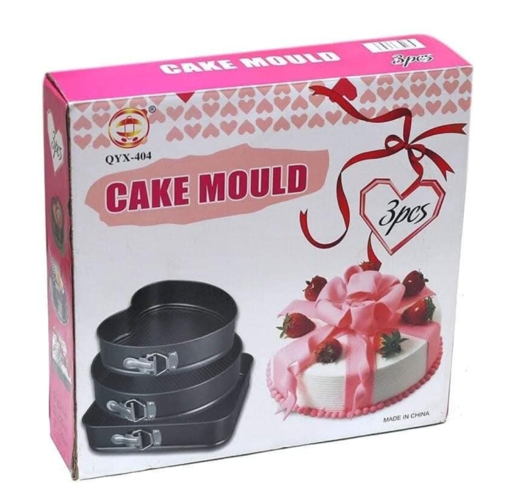 طقم صواني شيز كيك 3 قطع اشكال مختلفه 