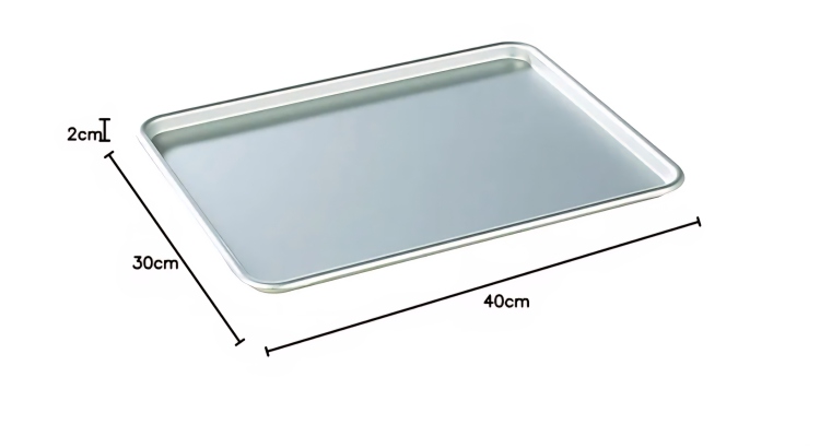 صنيه خبز الامنيوم 30×40 سم ارتفاع 2